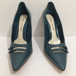 MARC JACOBS Teal Leather Heels (2003), Euro 39